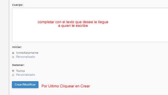 texto autorespondedor email